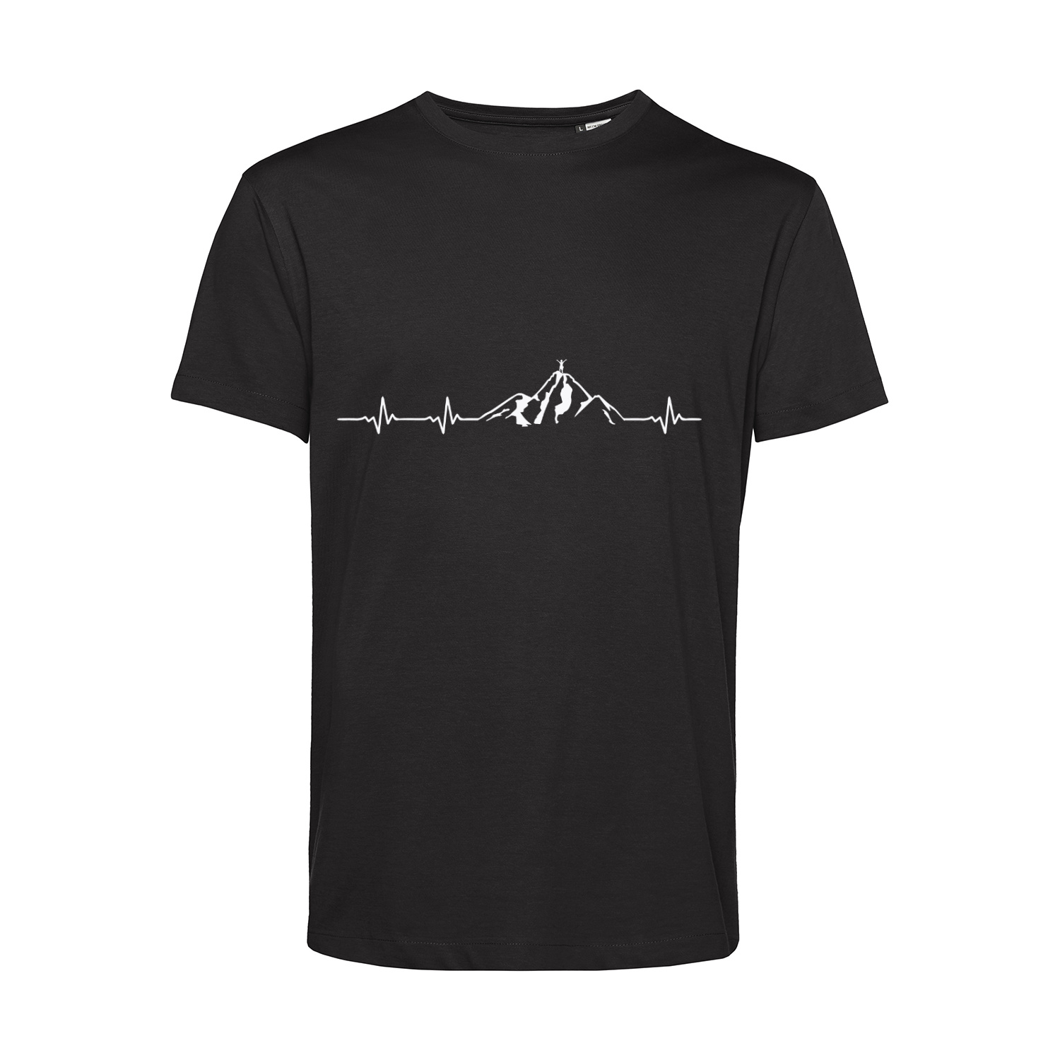 Nachhaltiges T-Shirt Herren Outdoor - Herzstromkurve