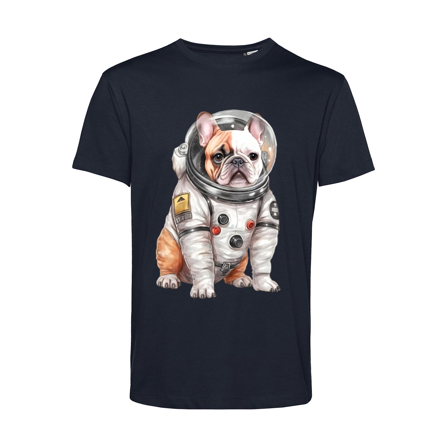 Nachhaltiges T-Shirt Herren Hunde - Französische Bulldogge im Raumanzug