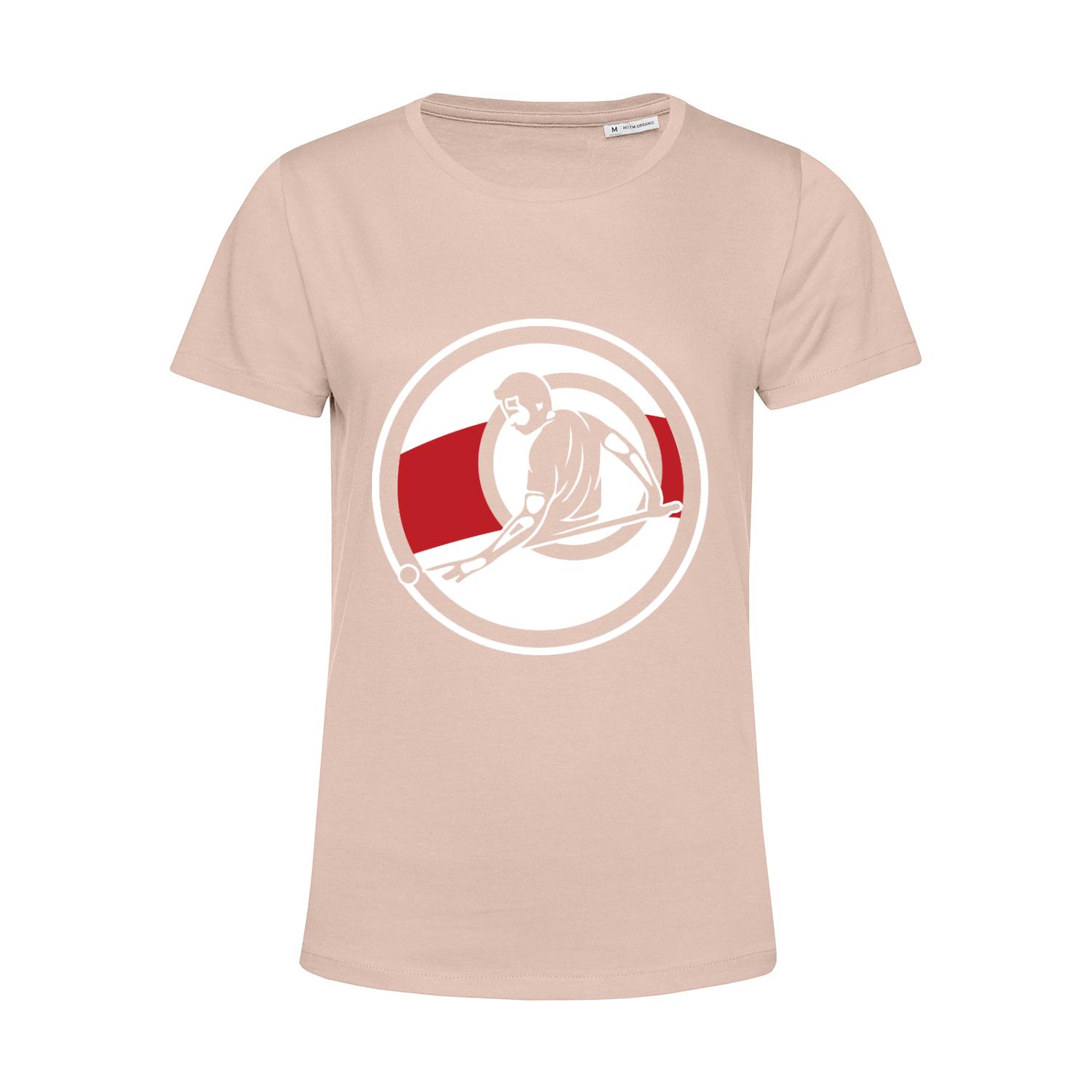Nachhaltiges T-Shirt Damen Billard Spiel hinter dem Rücken