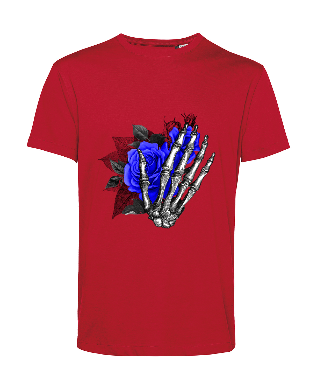 Nachhaltiges T-Shirt Herren Skeletthand Royal Blumen