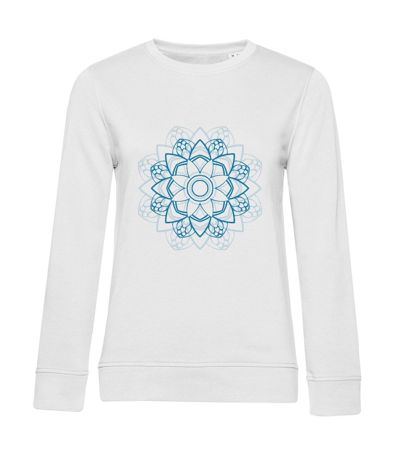 Nachhaltiges Sweatshirt Damen Mandala Blue