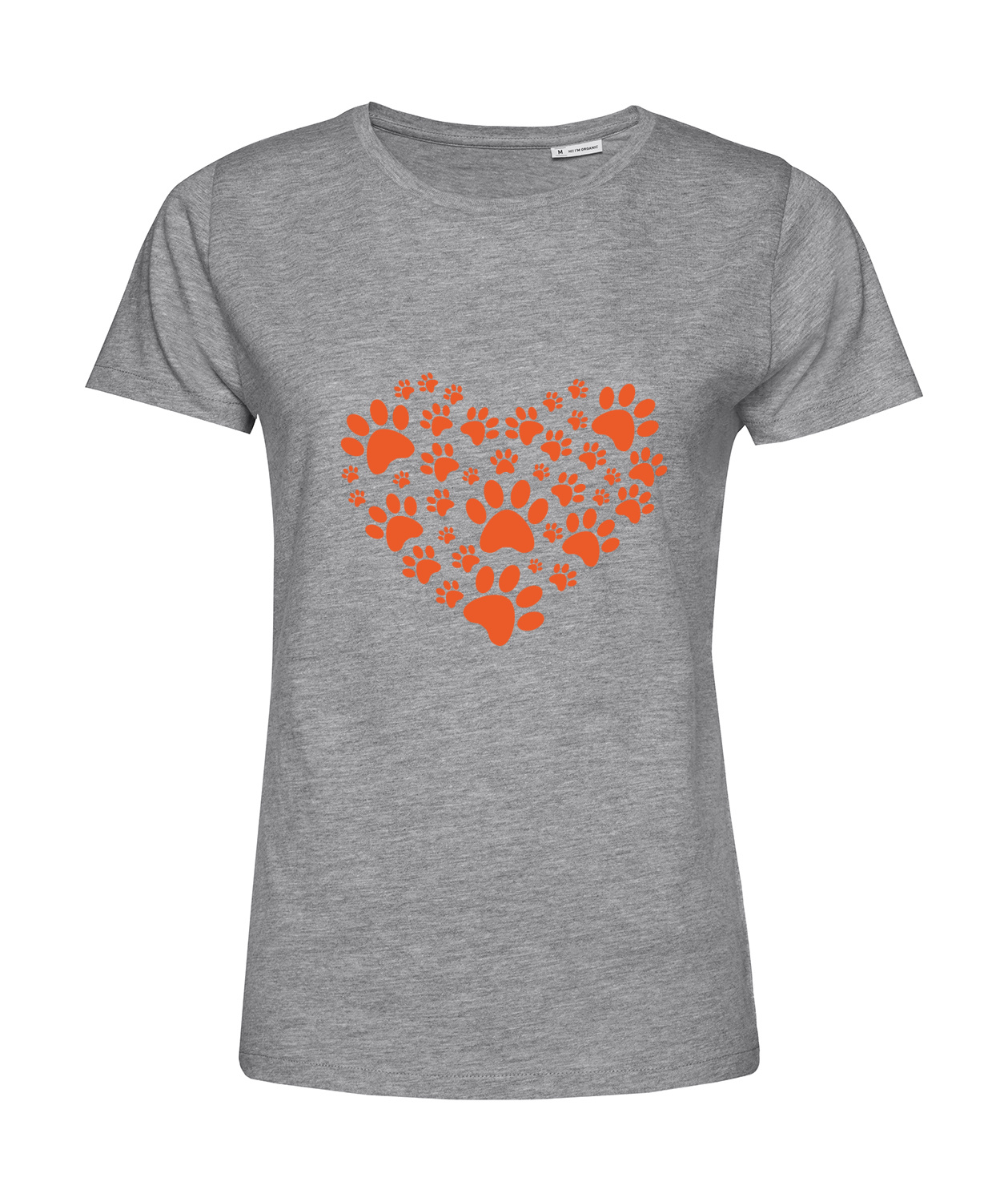 Nachhaltiges T-Shirt Damen Hunde - Herz aus Hundepfoten