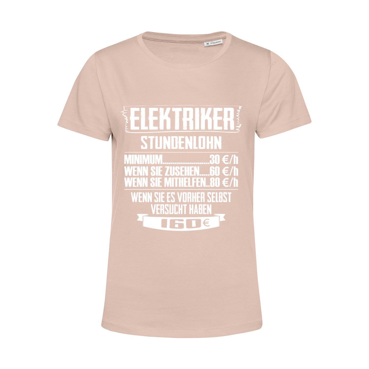 Nachhaltiges T-Shirt Damen Elektriker - Stundenlohn Staffel