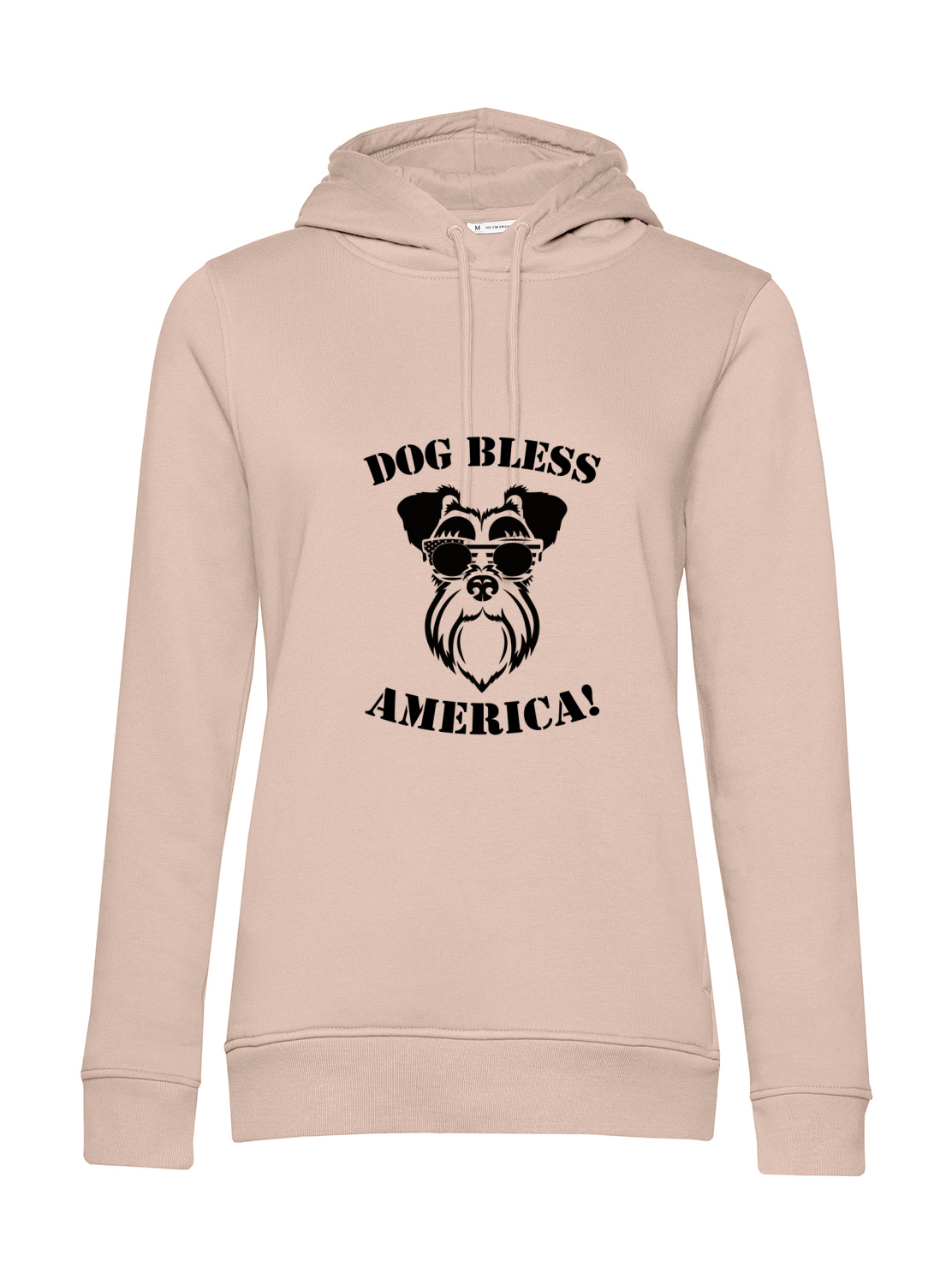Nachhaltiger Hoodie Damen Hunde - Dog bless America