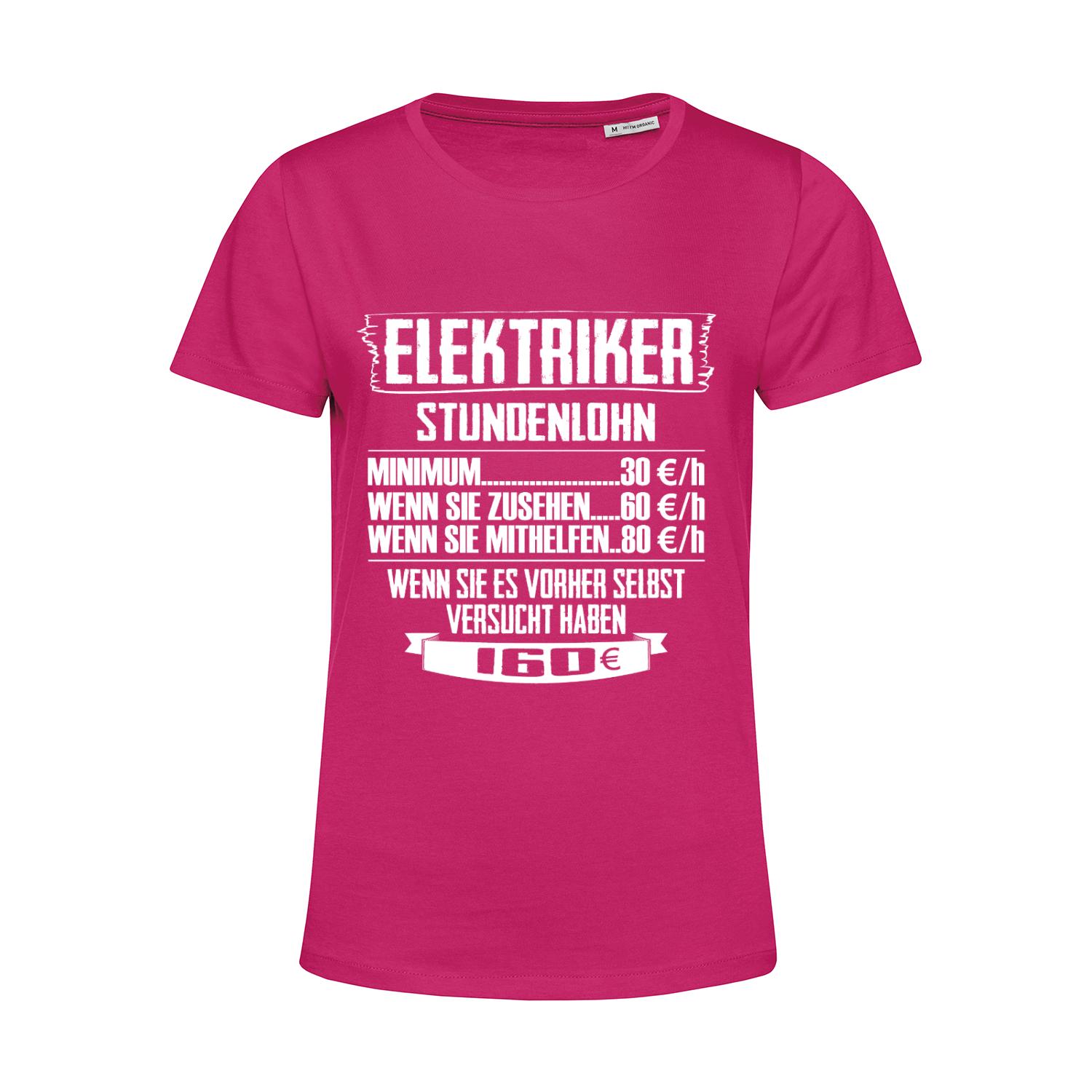 Nachhaltiges T-Shirt Damen Elektriker - Stundenlohn Staffel