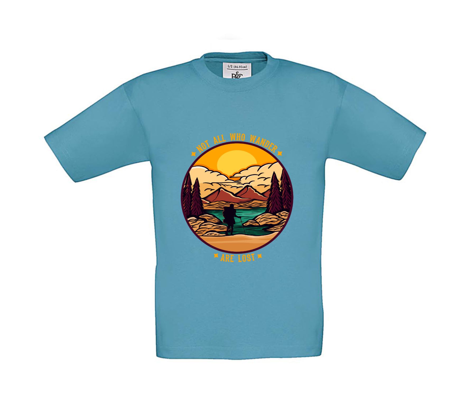 T-Shirt Kinder Outdoor - Not all who wander are lost