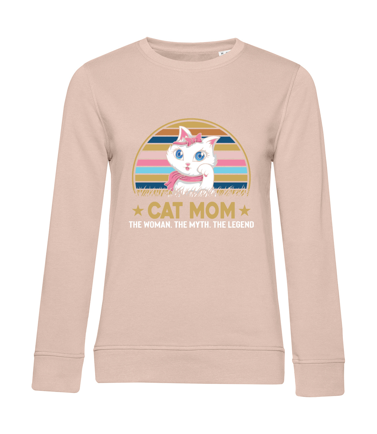 Nachhaltiges Sweatshirt Damen Cat Mom - The Woman - The Myth - The Legend