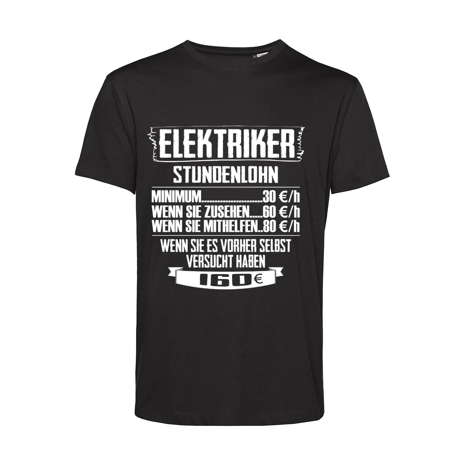 Nachhaltiges T-Shirt Herren Elektriker - Stundenlohn Staffel