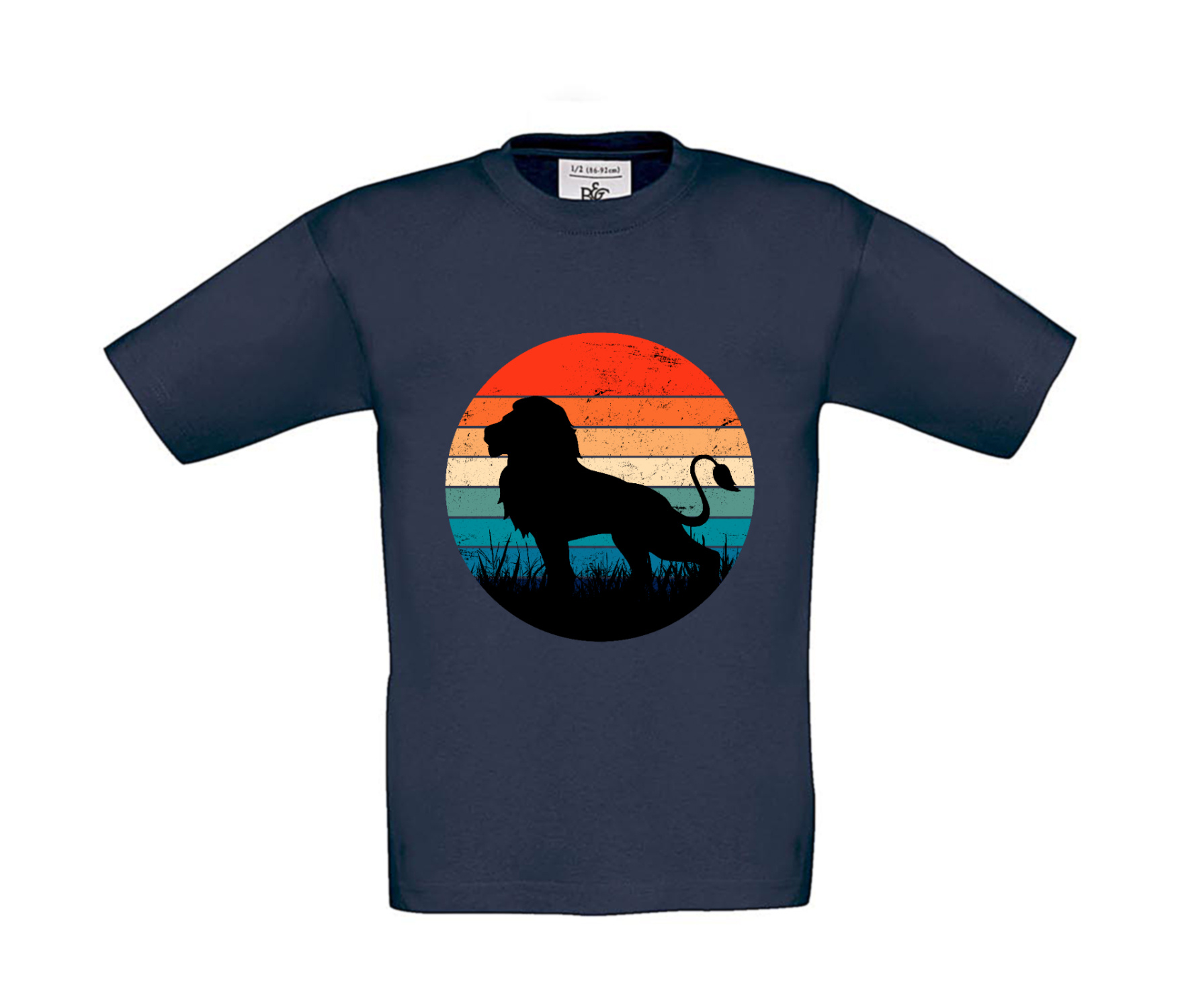 T-Shirt Kinder Stolzer kräftiger Löwe