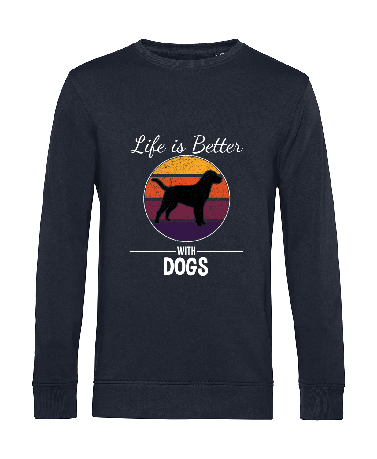 Nachhaltiges Sweatshirt Herren Hunde - Life is Better with Dogs