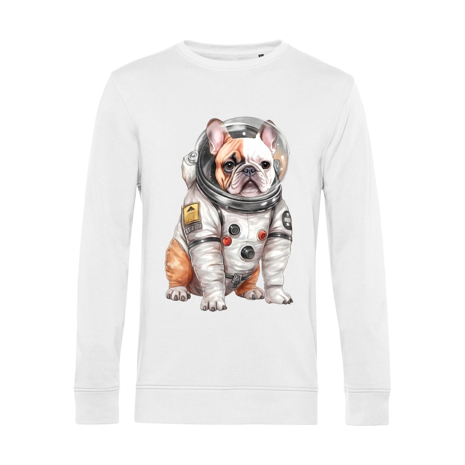 Nachhaltiges Sweatshirt Herren Hunde - Französische Bulldogge im Raumanzug